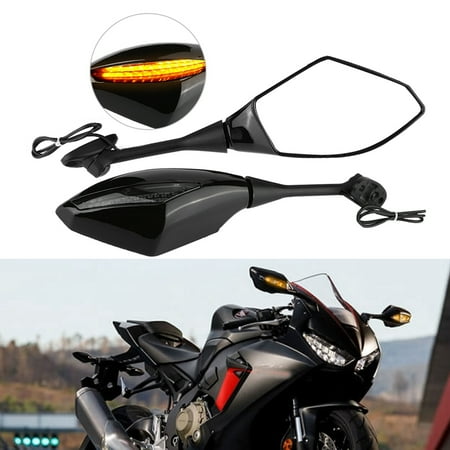 2pcs Rétroviseurs Avec LED Clignotants Intégré Accessoire Remplacement 2pcs Rétroviseurs Avec LED Clignotants Intégré Accessoire Remplacement